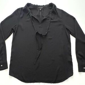 Banana Republic Black Long Sleeved Blouse Size Medium